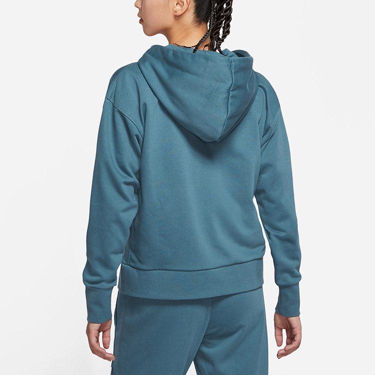 Nike Sweatshirts Women's Gray Green Hooded Moderate Regular CU3794-058