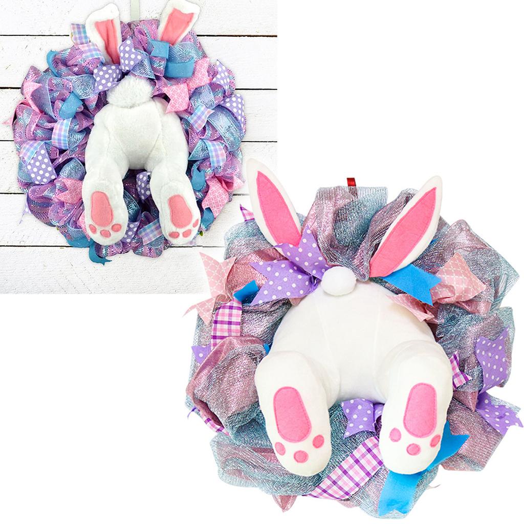 Easter Bunny Wreath Cute Spring Decoration For Door Easter Wreaths For Front Door Easter Decorations