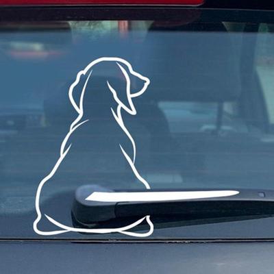 Adesivo per tergicristallo posteriore cane cartone animato - Decorazione auto carina e divertente