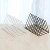 Book Storage Rack Desktop Iron Bookshelf Vinyl Records Holder Newspaper Magazines Stand Stationary Organizer Display Shelf Home