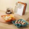 Piatto per ravioli antiscivolo, impilabile, in plastica, per immersione, piatto per sushi