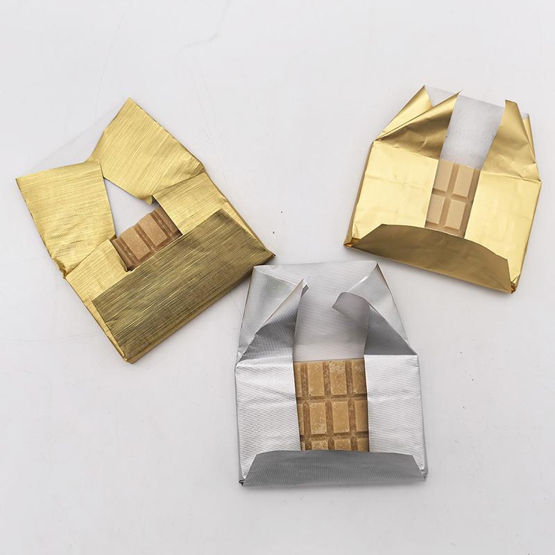 100Pcs 20*20Cm Diy Food Aluminum Foils Wrapping Paper Sheets Packaging For Chocolate Candy Wedding Party Birthday Gift Decor