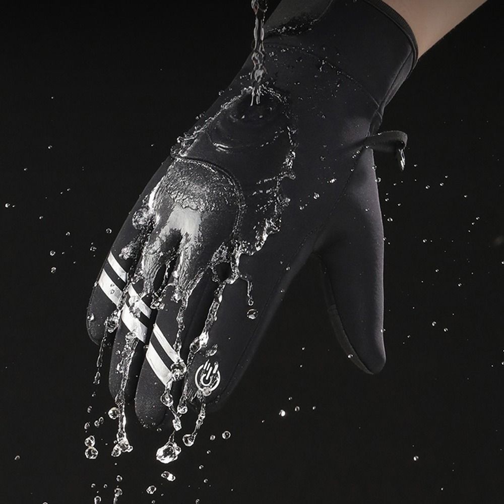 Reflektierende Winterhandschuhe Ultraleichte Touchscreen-Handschuhe Outdoor-Fäustlinge zum Reiten Laufen