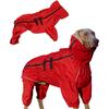 Small Medium Large Dog Raincoat, Waterproof Dogs Rain Jacket, Puppy Side Zipper Reflective Strip Leash Holes Elastic Raincoats
