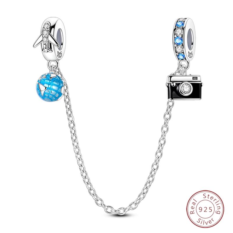 S925 Silver Bee Bear Easter Egg Guitar Jesus Saint Mary Charms Beads Fit 3mm Bracelets DIY Fine Jewelry Making