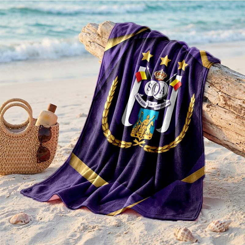Anderlecht FC Druck Mikrofaser Strandtuch Schnelltrocknend Saugfähig Großes Handtuch für Strand Schwimmen Reisen