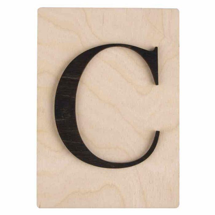Lettres en bois déco - RAYHER - 14,9 x 10,5 cm - Noir - Style Scrabble