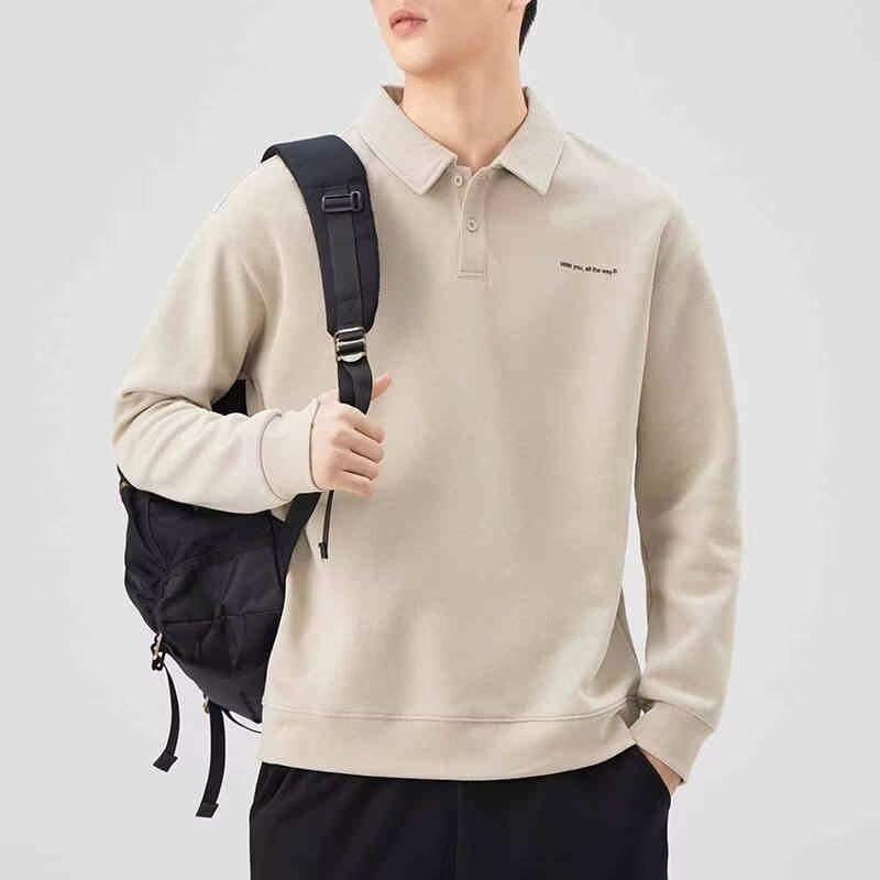 

Весна 2024 мужской свитер пэчворк разных цветов приятная для кожи ткань модный универсальный топ повседневная рубашка с длинными рукавами 3XL абрикосовый