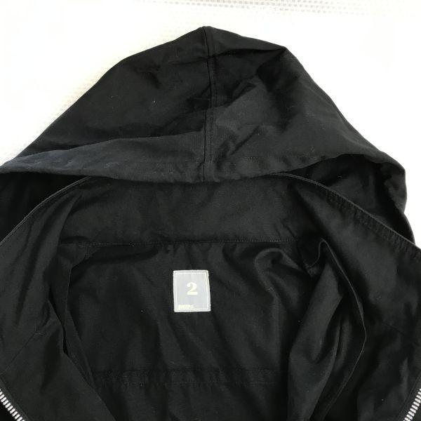 SHIPS 2way Zip-Up Mountain Parka Men’s Size 2 M Black Detachable Hood Outer Jacket(USED)
