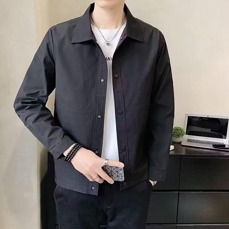 2025 Men's Trendy Loose Lapel Jacket - Casual Versatile Top for Spring & Autumn