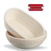 Fermentation Basket Set: Rattan Bread Basket, Scraper, Mixer & Oval Baking Tool. European Style for Artisan Bread.