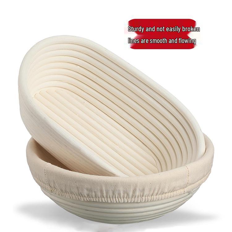 Fermentation Basket Set: Rattan Bread Basket, Scraper, Mixer & Oval Baking Tool. European Style for Artisan Bread.