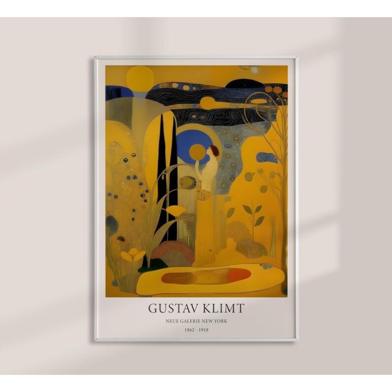 1 Stück Gustav Klimt Ästhetisches Poster Vintage Romantisch Abstrakte Figuren Landschaft Wandkunst Heim Büro Dekor Galerie Wandkunst