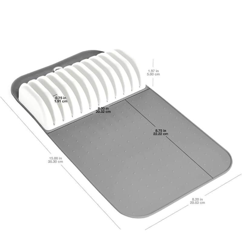 Premium Messerhalter Organisation Soft-Grip 5/11 Schlitze Große Messerunterlage Rutschfest Küchenschublade Messerorganisation Heimwerkzeuge