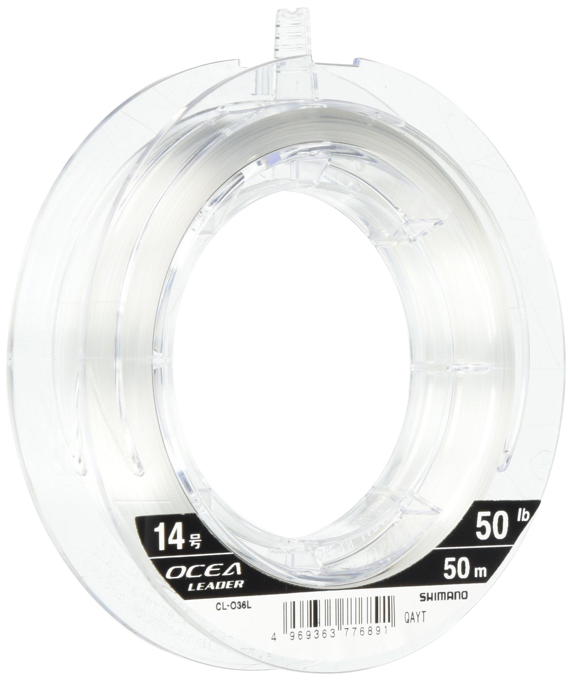Shimano Ocea EX Fluorocarbon Shock Fishing Line Leader, 50m, #14 (50lb), Clear, (CL-O36L)