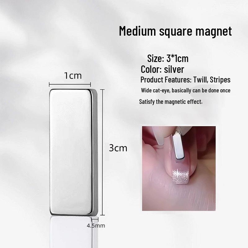 Multifunktionaler Katzenaugen-Nagelkunst-Magnet: Starker zylindrischer Magnet für ausgefallene Blitzeffekte.