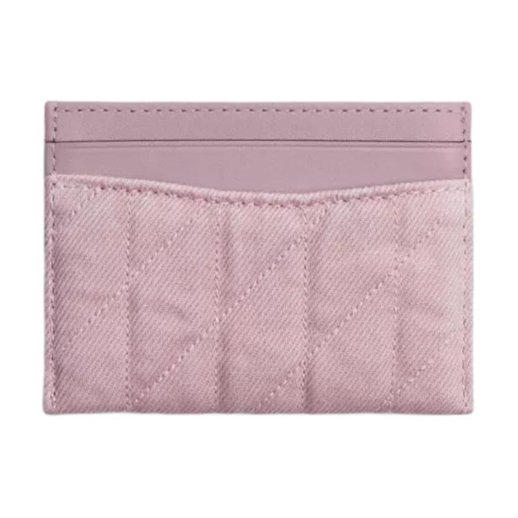 Coach Essential 11 Letter Logo Leather Card Holder Women Accessories Pink CBF61-LHY24