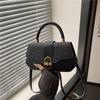Pu Small Square Bag For Women With Simple Lock Closure For Daily Casual Use