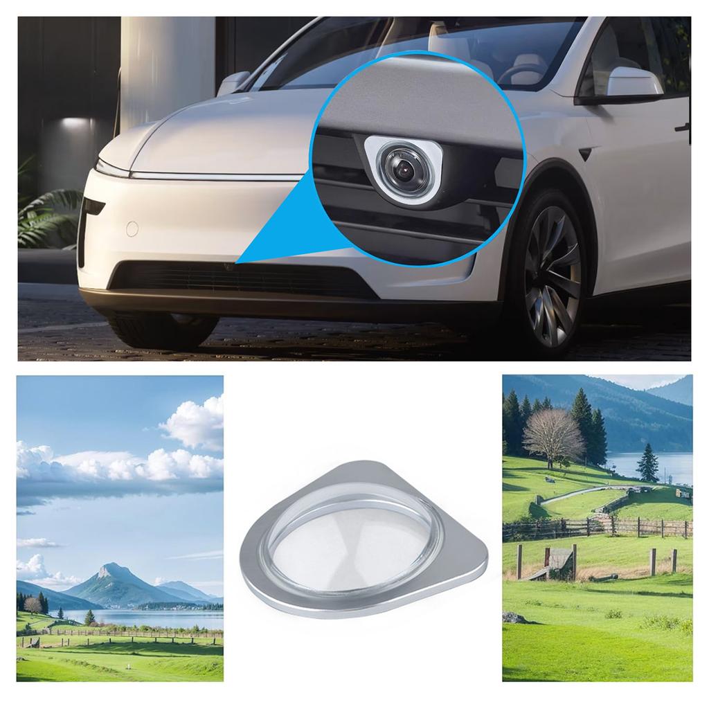 Frontkamera-Schutz für Model Y/YL/3 Gehärtetes Glas Frontstoßstange Kameraobjektiv Schutzhülle für Model Y/Model 3 2025-2026
