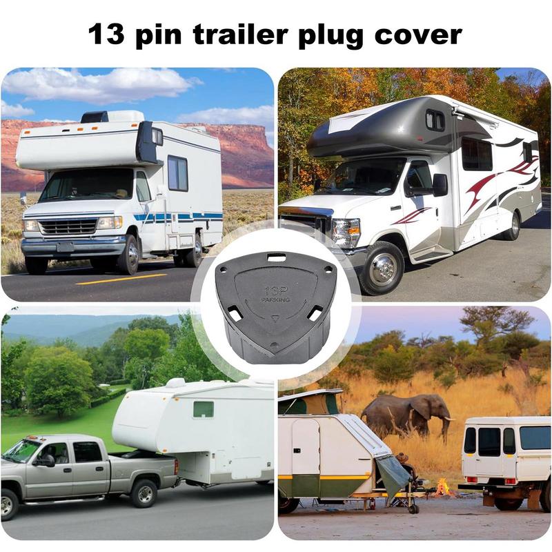 Wohnmobil Steckerabdeckung Steckerhalter 13-polig Anhängersteckerabdeckung Anhängeranschluss Schutz Anhängerkabelbaum Steckerschutz für Adapter