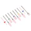 10pcs Nail Drill Bit Portable Ceramic Cuticle Remover Bits with 20 Hole Storage Box for Nail Artist Novice