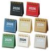 2 Stück Mini-Tischkalender Okt. 2025-Dezember. 2026 14 Monatsplaner Desktop Klein Stehend Umblätterkalender mit Doppelbindung für Home Office