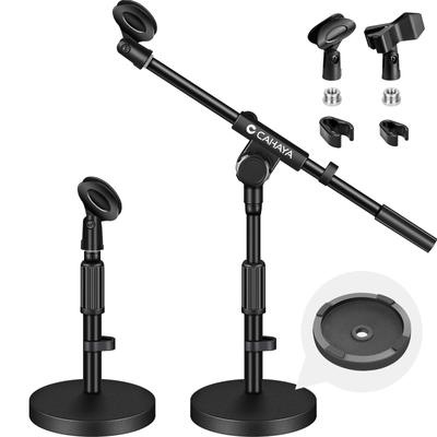CAHAYA Tabletop Microphone Straight Latest Includes 2 Clips and 2 Cable 1058g Stable Steel 1530g Height Upright Tabletop Microphone Straight