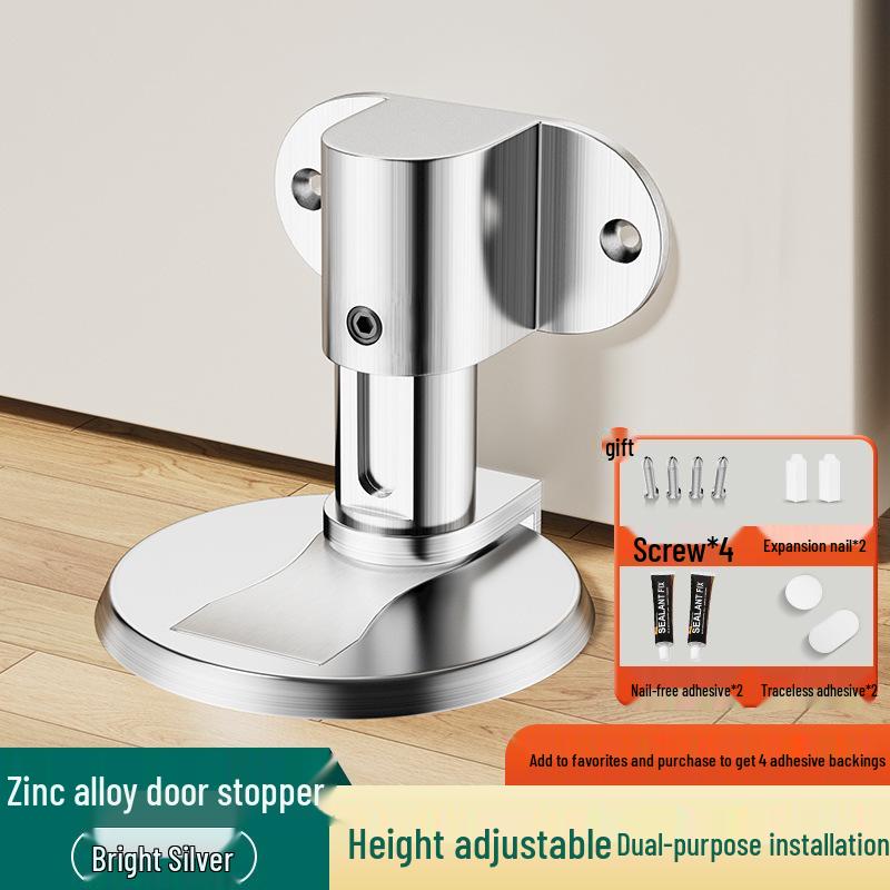 Punch-Free Magnetic Door Stopper with Anti-Collision & Invisible Design