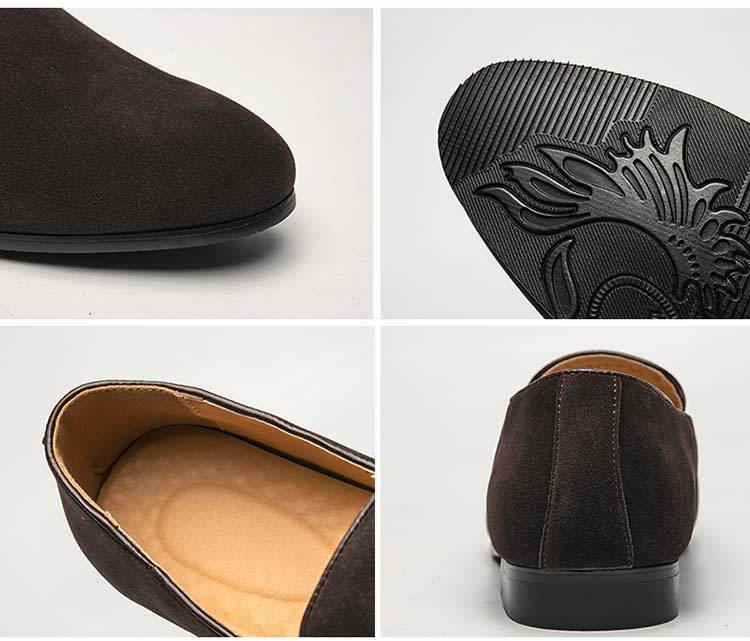 Men's Suede Casual Slip-On Loafers - Trendy Summer Driving Shoes