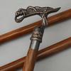 Antique Brass Walking Stick with Dragon Handle, Vintage 3-Fold Foldable Cane, Nautical Design for Collectors & Fantasy Enthusiasts