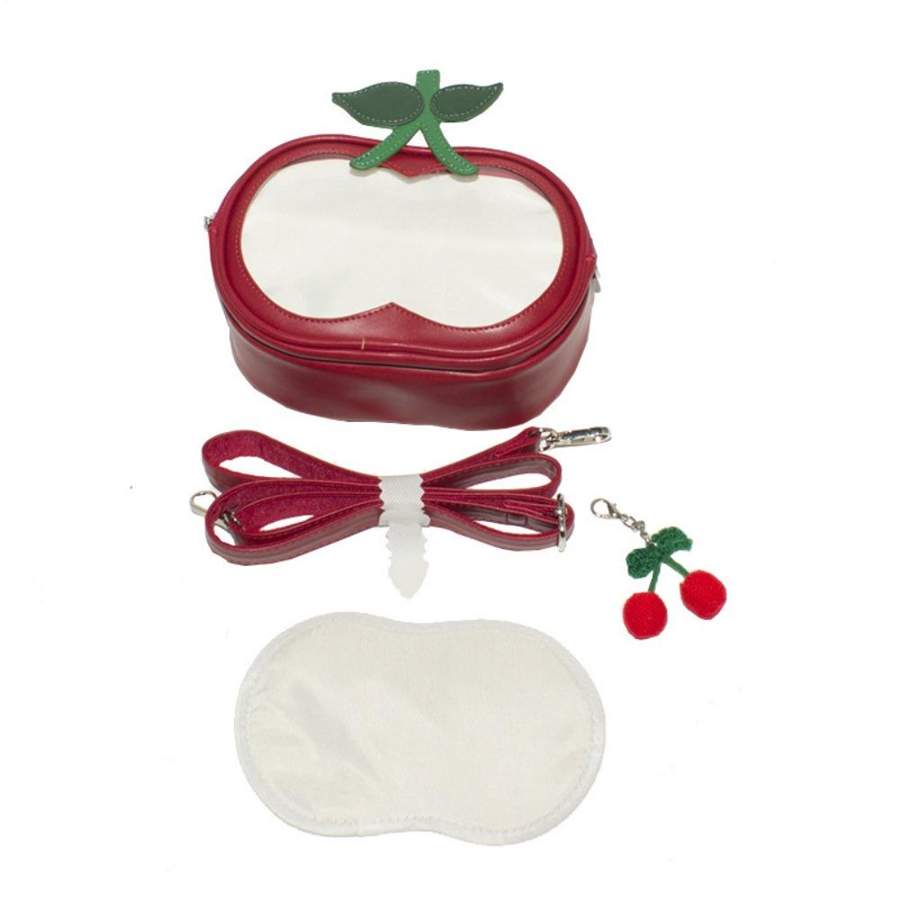 

Хлопковая сумка для куклы Прозрачный карман Сумка на молнии Модные рюкзаки Каваи Вишня Итабаг Девочка красный