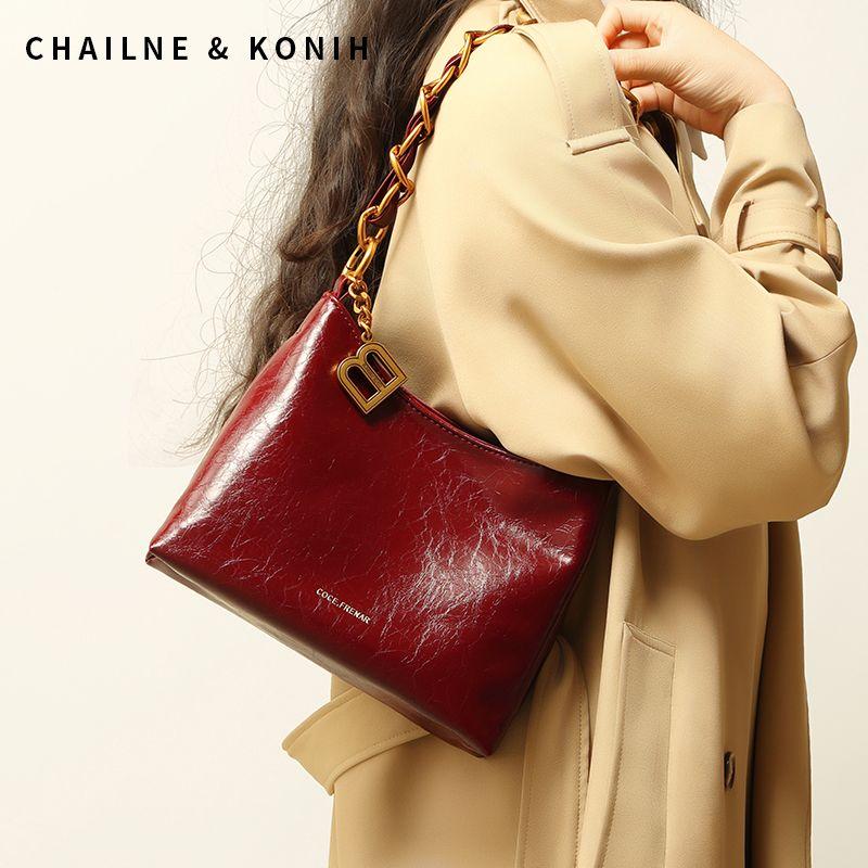 

High-End Niche Underarm Shoulder Bag All-Match Chain Bag Red Bag Wedding Bag Women Bridal Bag Daily Available Red