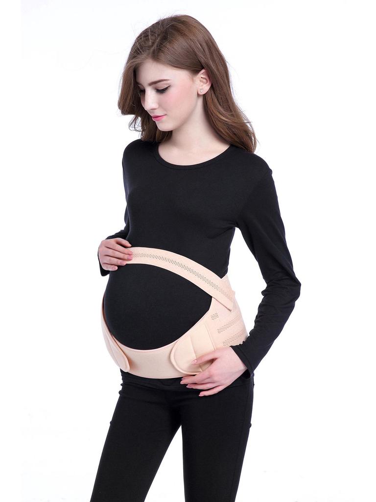 Pränataler verstellbarer Stützgürtel zur Rückenentlastung & Atmungsaktive Bauchstütze für Schwangere