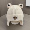 Baby hat autumn and winter boys and girls knitted wool pullover hat cute bear infant ear protection