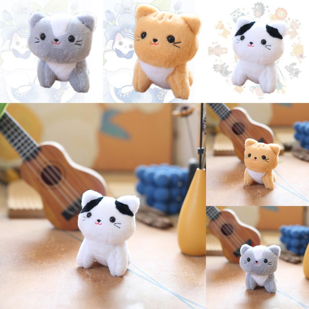Adorable Plush Cat Keychain Soft Cuddly Toy With Pp Cotton Filling