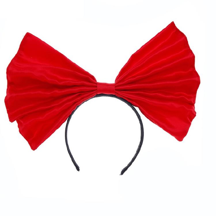 Christmas Huge Bows Hair Hoop Sweet Big Bow Headbands Satin Bow Hair Bands