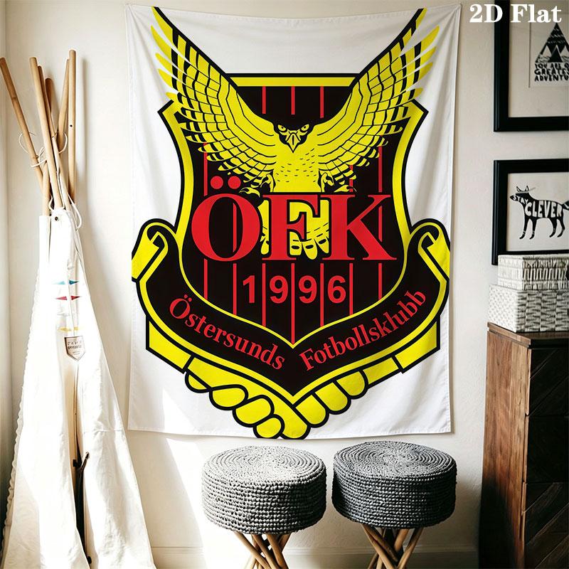 Östersunds FK Wall Hanging Printed Fabric Blanket Decorative Tapestries for Bedroom Living Room Home Decor