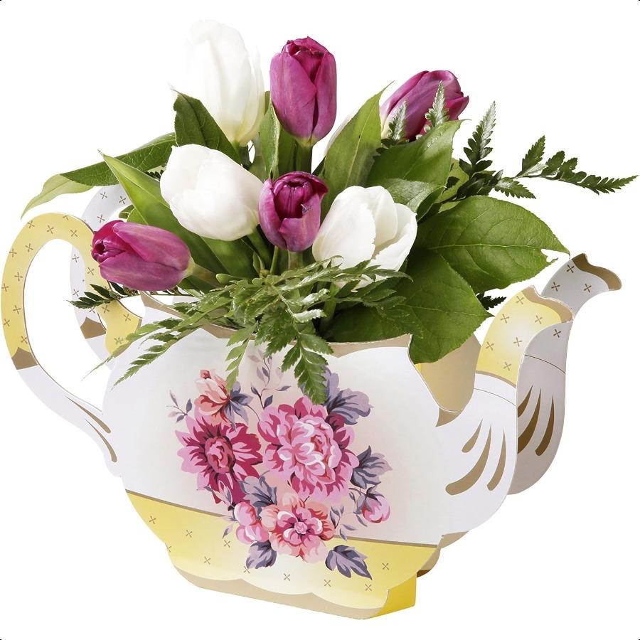 

По-настоящему восхитительный цветочный винтажный чайник-ваза для украшения чаепития, многоцветный United States