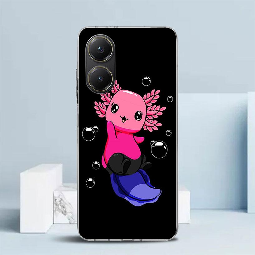 Cute Axolotl Kawaii Soft Cover for Xiaomi Poco F7 Ultra X7 X6 X5 Pro M7 Phone Case Redmi 15 15C 13 13C 12 12C 10 10C Print Shell