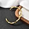 2026 Open Bracelet Women, New Classic Light Luxury Niche Plain Ring Exquisite Twist Bracelet Versatile