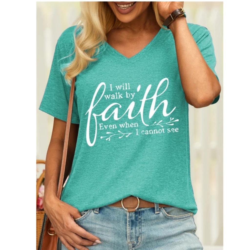 TShirt Women Summer Cute Cat Print V-Neck Sexy Polyester Harajuku Casual Pullover Cartoon Animals Female Streetwear Ladies Tops