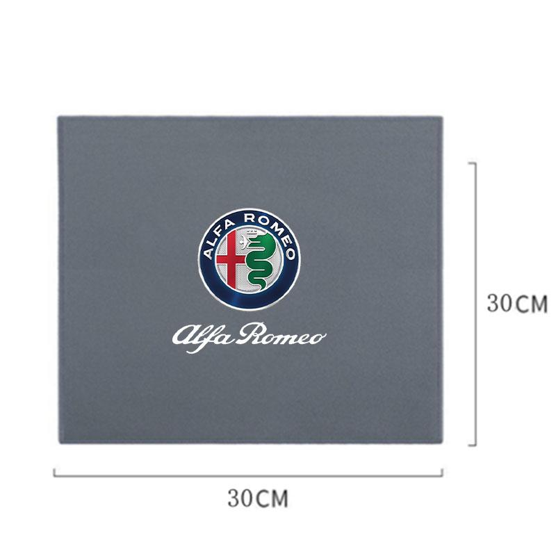 Car Towel Double-sided Coral Fleece Auto Cleaning Cloth For Alfa Romeo STELVIO Giulia 159 Giulietta 147 Mito 156 MTO Accessories