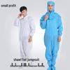 Men's White Anti-static Dustproof Coveralls with Shawl Hat for Cleanrooms and Workshops