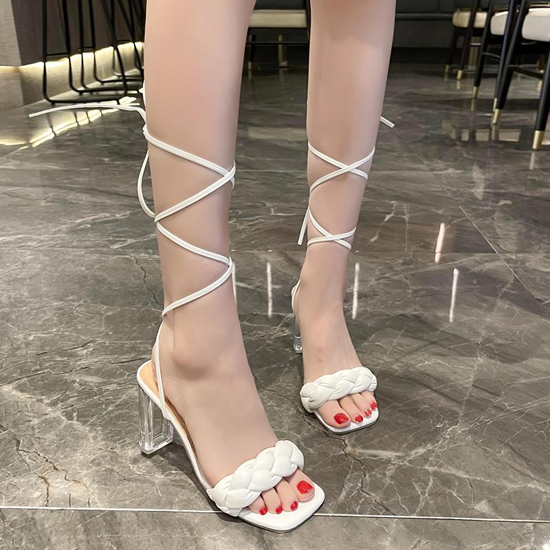 Modă Nouă de Vară Sandale Sexy Stiletto cu Barete Încrucișate Elegante pentru Banchet Petrecere Tocuri Înalte Pantofi de Nuntă pentru Domnișoare de Onoare