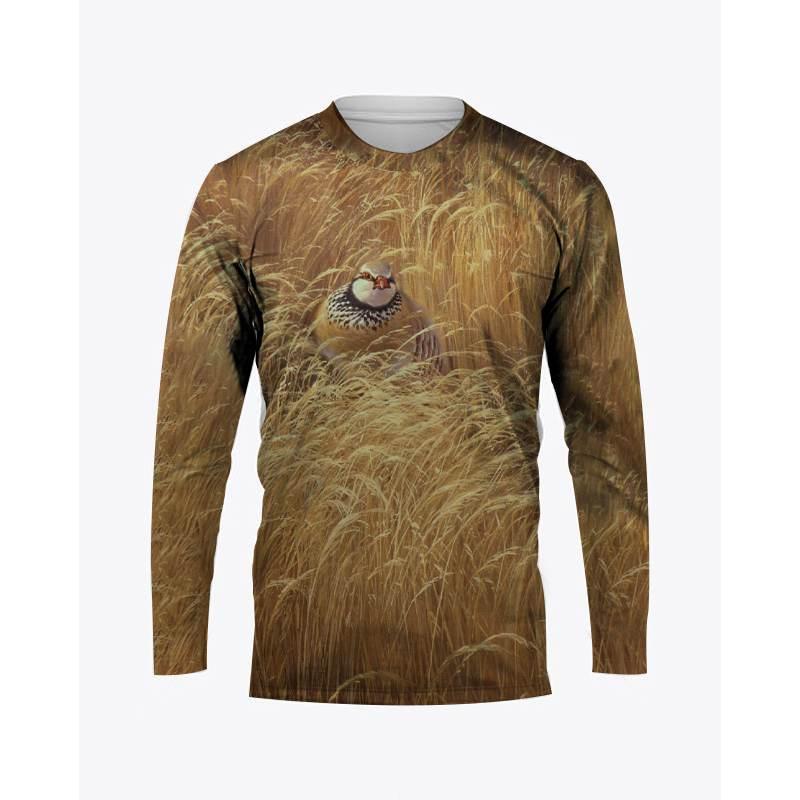 3D Print T Shirt Mens Camouflage Hunting Animals Quail O-Neck T-shirt Casual Long Sleeve Oversized Pullover Fashion Men Clothing