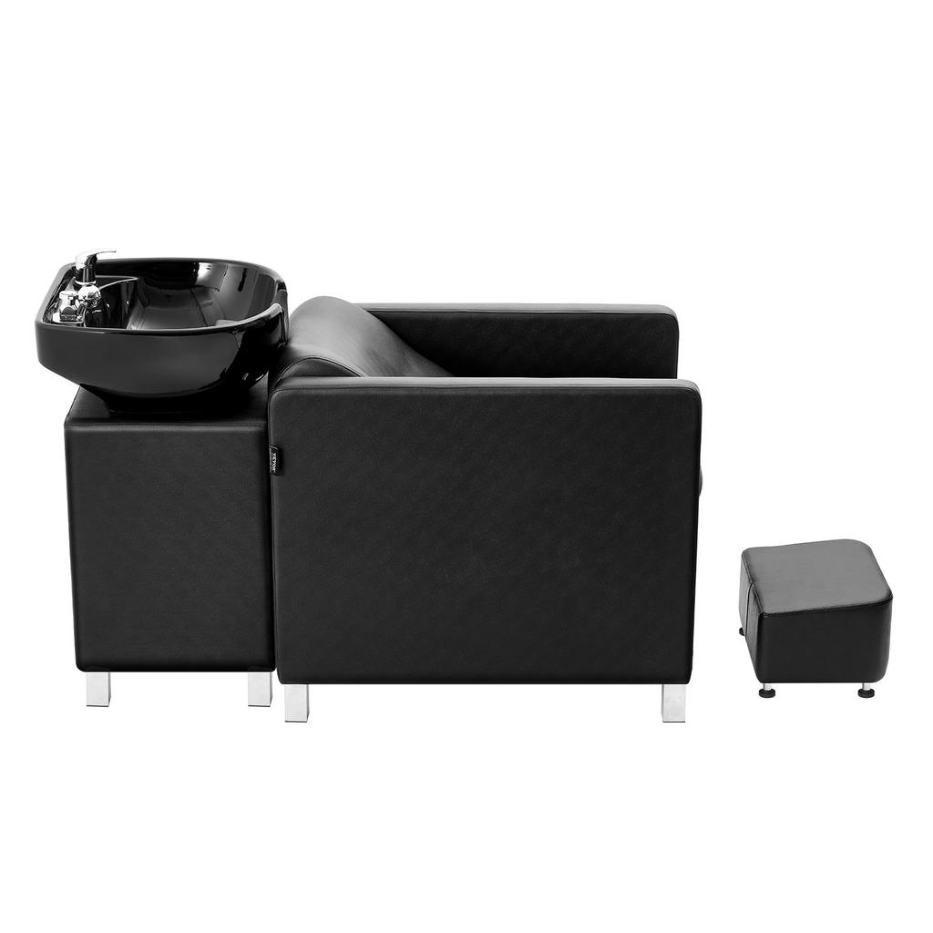 VEVOR Shampoo Backwash Chair, 661.4 LBS Loading Salon & Spa Hair Washing Station, Backwash Barber Shampoo Bowl and Chair