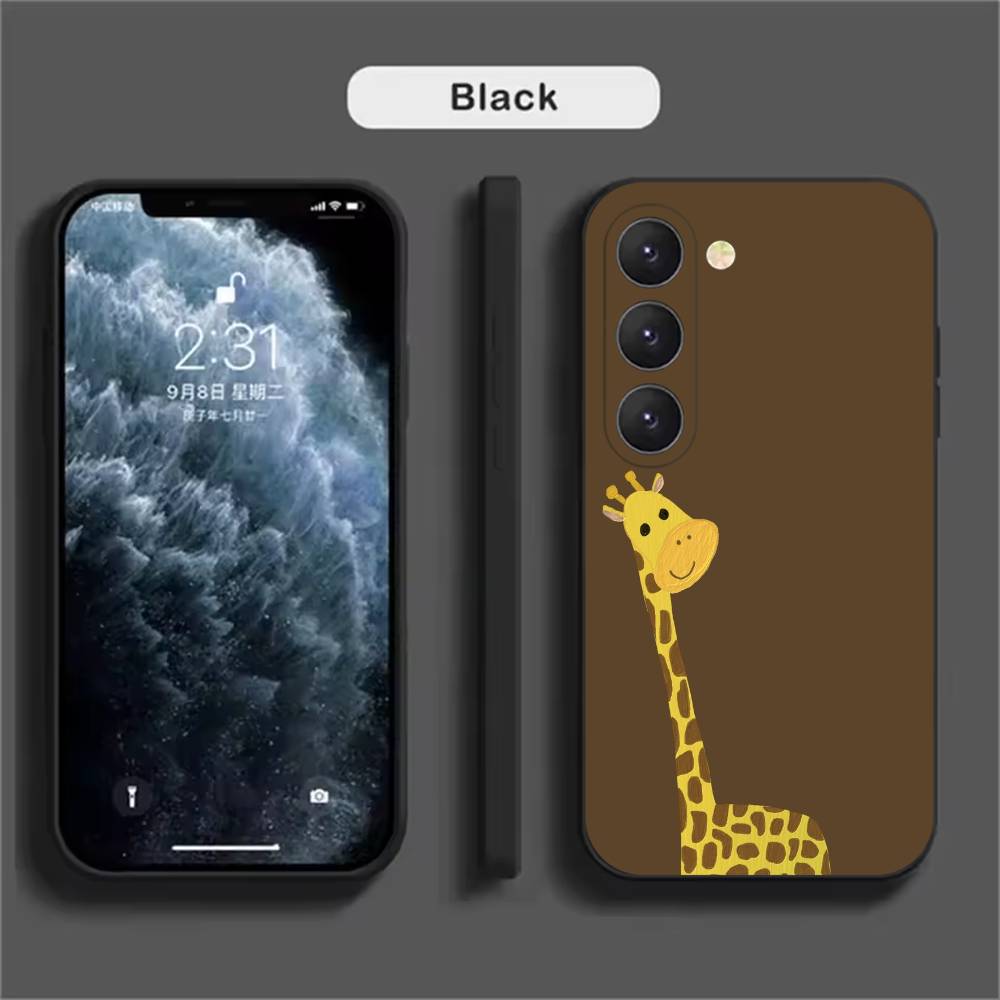 Striped Background Giraffe Phone Case For Samsung Galaxy A52 A42 A32 A22 A12 A02S A72 A73 A51 A41 A31 A21S A71 A40 A30S A20S