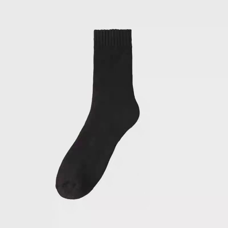Men's Autumn and Winter Thickened Cashmere Loop Socks, Fleece Warm Mid-calf Socks, Winter Cold-proof Fleece Long Socks
