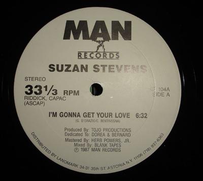 12inch Record SUSAN STEVENS - I'm Gonna Get Your Love KR104 Man Records 1987 US Dance & Electronica Used