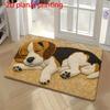 Cute 3D Sleeping Beagle Dog Print Doormat Non-Slip Dirt Trapper Washable Floor Mat for Entryway Dog Lovers